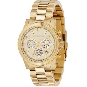 MICHAEL KORS WOMEN'S RUNWAY GOLD CHRONOGRAPH WATCH